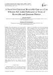 A Novel 4×4 Universal Reversible Gate as a Cost Efficient Full Adder/Subtractor in Terms of Reversible and Quantum Metrics
