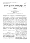 A Novel Active Data Filtration for the Cloud based Architecture against Packet Flooding Attacks