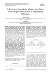 A Review of Knowledge Management Based Career Exploration System in Engineering Education