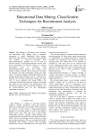 Educational Data Mining: Classification Techniques for Recruitment Analysis