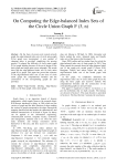 On Computing the Edge-balanced Index Sets of the Circle Union Graph F (3, n)