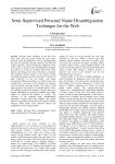 Semi-Supervised Personal Name Disambiguation Technique for the Web