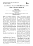 Cloud Library Framework for Ethiopian Public Higher Learning Institutions