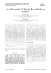 Novel Reversible DS Gate for Reversible Logic Synthesis