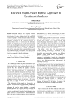 Review Length Aware Hybrid Approach to Sentiment Analysis