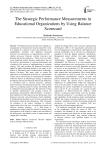 The Strategic Performance Measurements in Educational Organizations by Using Balance Scorecard