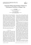 Automatic Robust Segmentation Scheme for Pathological Problems in Mango Crop
