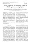 Novel Framework for Automation Testing of Mobile Applications using Appium
