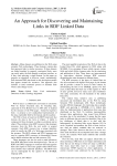 An Approach for Discovering and Maintaining Links in RDF Linked Data