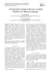 A Systematic Literature Review on Spell Checkers for Bangla Language