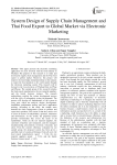 System Design of Supply Chain Management and Thai Food Export to Global Market via Electronic Marketing