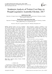 Sentiment Analysis of Twitter User Data on Punjab Legislative Assembly Election, 2017