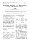 Comparative analysis of KNN algorithm using various normalization techniques