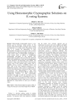 Using homomorphic cryptographic solutions on E-voting systems