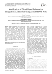 Verification of cloud based information integration architecture using colored petri nets