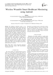 Wireless wearable smart healthcare monitoring using android