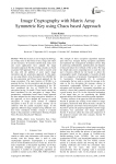 Image cryptography with matrix array symmetric key using chaos based approach