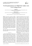 VLSI implementation of CMOS full adders with low leakage power