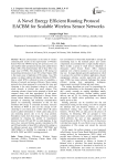 a novel energy efficient routing protocol EACBM for scalable wireless sensor networks