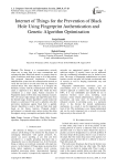 Internet of things for the prevention of black hole using fingerprint authentication and genetic algorithm optimization