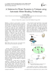 A solution for water factories in Vietnam using automatic meter reading technology