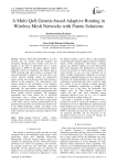A multi QoS genetic-based adaptive routing in wireless mesh networks with pareto solutions