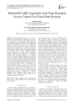 Hybrid KP-ABE algorithm with time bounded access control for cloud data security