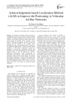 Acknowledgement based localization method (ALM) to improve the positioning in vehicular ad hoc networks
