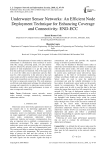 Underwater sensor networks: an efficient node deployment technique for enhancing coverage and connectivity: END-ECC