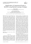 Identification of compromised nodes in MANETs using machine learning technique