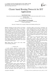 Cluster based routing protocols for IOT application