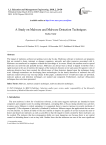 A study on malware and malware detection techniques