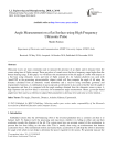 Angle measurement on a flat surface using high frequency ultrasonic pulse