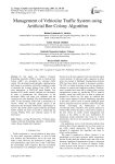 Management of vehicular traffic system using artificial bee colony algorithm