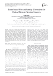 Scene based non-uniformity correction for optical remote sensing imagery