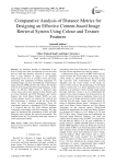Comparative analysis of distance metrics for designing an effective content-based image retrieval system using colour and texture features