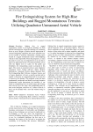 Fire extinguishing system for high-rise buildings and rugged mountainous terrains utilizing quadrotor unmanned aerial vehicle