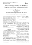 Removal of image blurring and mix noises using gaussian mixture and variation models
