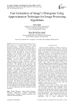 Fast generation of image’s histogram using approximation technique for image processing algorithms