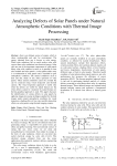 Analyzing defects of solar panels under natural atmospheric conditions with thermal image processing