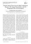 Thermal image processing for high temperature regions with image segmentation and 3D temperature plot in solar battery