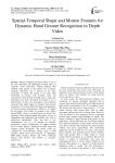 Spatial-temporal shape and motion features for dynamic hand gesture recognition in depth video