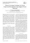 Pattern averaging technique for facial expression recognition using support vector machines