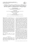 A robust zonal fractal dimension method for the recognition of handwritten telugu digits