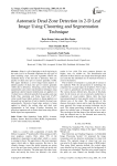 Automatic dead zone detection in 2-D leaf image using clustering and segmentation technique