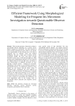 Efficient framework using morphological modeling for frequent iris movement investigation towards questionable observer detection