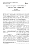 Types of navigation from websites and analyzing their characteristics