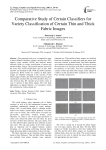 Comparative study of certain classifiers for variety classification of certain thin and thick fabric images
