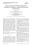 Adjustive reciprocal whale optimization algorithm for wrapper attribute selection and classification