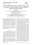 DTC-SVM based on interval type-2 fuzzy logic controller of double stator induction machine fed by six-phase inverter